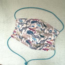 MASQUE BARRIÈRE ENFANT ZOO BLEU