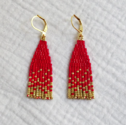 Boucles d'oreilles SOFIA ROUGE