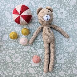 Doudou ourson corde en crochet