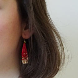 Boucles d'oreilles SOFIA ROUGE